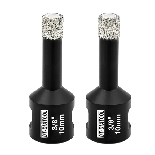 Vista 11 de DT-DIATOOL Broca de núcleo de diamante de 1/4 pulgada con hilo 5/8"-11 de vacío soldado para baldosas de porcelana, cerámica, gres, mármol, granito