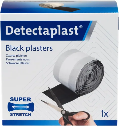 Vista 15 de Detectaplast Black Bandages Superstretch - Resistentes - Flexibles y discretos - Grado profesional para mecánicos - Construcción y trabajo de cocina