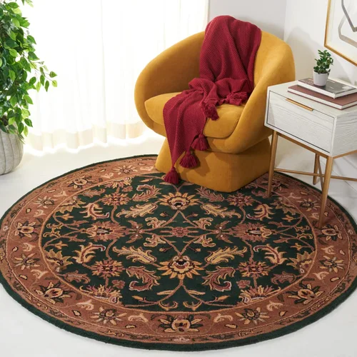 Vista 26 de Safavieh colección Heritage HG628A - tapete oriental tradicional hecho a mano de lana verde oscura y dorada, Lana, negro / beige (Black/ Beige)