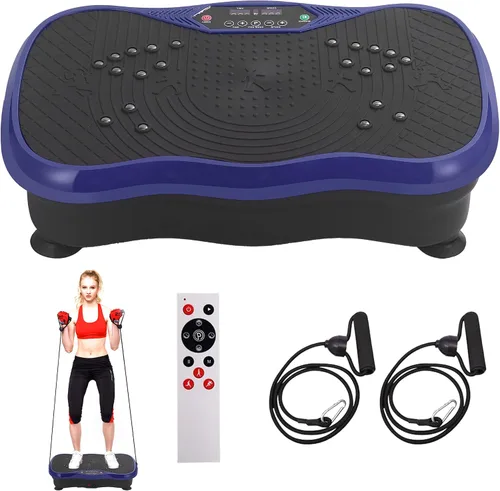 Vista 8 de Vibration Plate Exercise Machine, Vibrating Plate Fitness Platform with Remote Control – Portable Vibration Plates for Lymphatic Drainage
