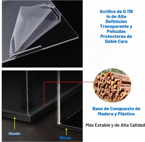 Vista 7 de Vitrina de acrílico transparente para casco Lego 43014 43022 Scuderia