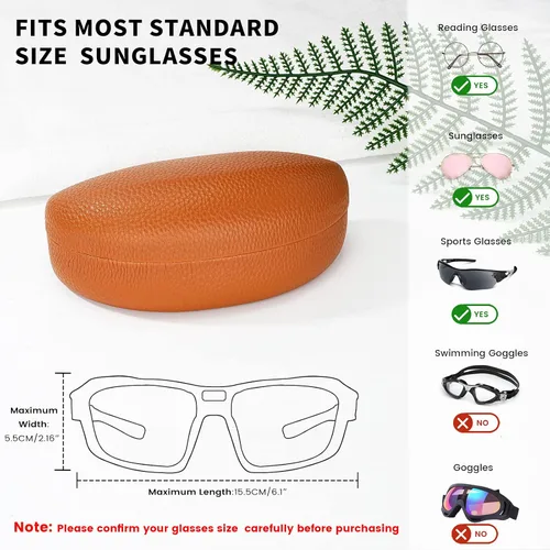 Vista 4 de molshine Estuche rígido para gafas de sol,Estuche clásico para gafas de sol,Gafas con paño de limpieza,Bolsillo