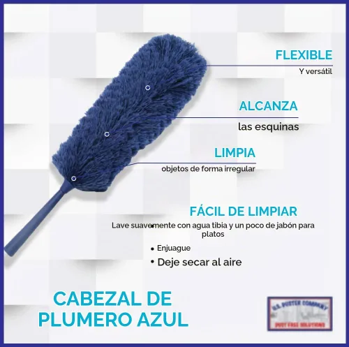 Vista 4 de Plumero de telaraña con poste de extensión, ventilador de techo de microfibra de tamaño grande, extensible de 20 pies de alcance, poste telescópico