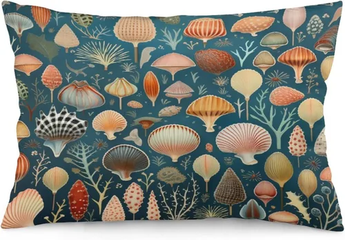 Vista 21 de Funda de almohada divertida de calavera de Halloween de 12 x 20 pulgadas, funda de almohada rústica de Halloween con cremallera oculta, suave