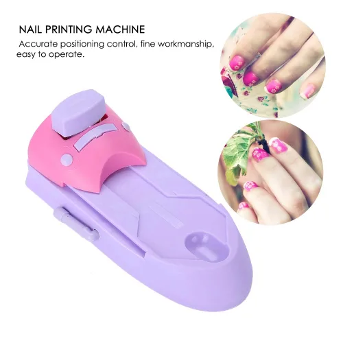 Vista 6 de Sonew Impresora de patrón de arte de uñas, máquina de impresión profesional de patrón de bricolaje, estampadora, impresora de uñas, herramientas