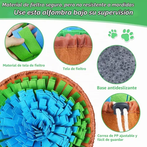 Vista 2 de Vivifying Tapete de olfateo para perros, tapete de alimentación de premios ajustable para comer lentamente y mantenerse ocupado, juguetes