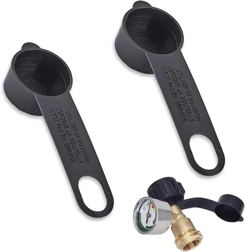 Vista 8 de BRBASAP 5 paquetes de tapas de válvula de tanque de propano tapones protectores contra el polvo para válvulas de llenado LP OPD, tanques de GLP