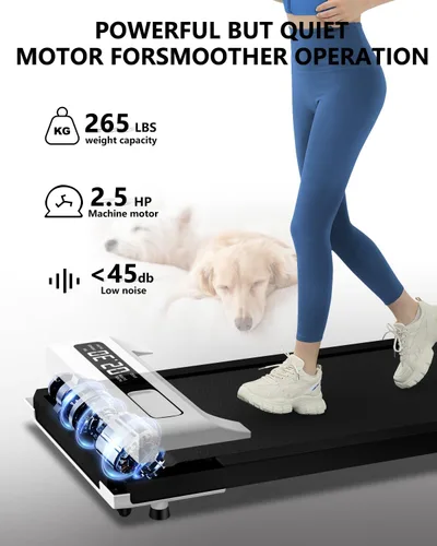 Vista 4 de Walking Pad Treadmill Under Desk,Walking Pad for Office Home,Portable Mini Treadmill,2 in 1 Walking Jogging with Remote Control, LED Display