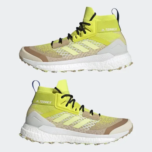Vista 8 de adidas Terrex Free Hiker Gore-TEX 2.0 - Zapatos de senderismo para hombre Tono beige/amarillo pulso/amarillo ácido