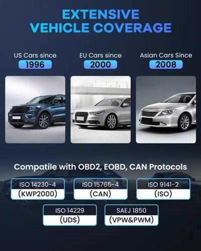 Vista 6 de Mucar CDE900 Escáner OBD2, Lector de Código de Auto con Sistema de Comprobación del Motor, Herramienta de Diagnóstico Automotriz con Pantalla Táctil