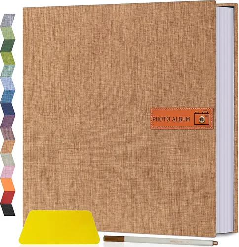 Vista 32 de Popotop Álbum de fotos grande autoadhesivo 4x6 5x7 8x10 Álbum de recortes DIY Libro de imágenes, Regalos para mamá, familia, bebé y boda