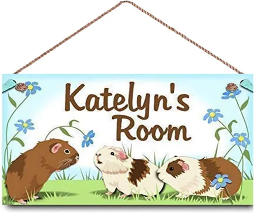 Vista 6 de Letrero de dinosaurio personalizado, bonito arte de dibujos animados para habitación de niños, decoración de pared de puerta, placa de arte floral