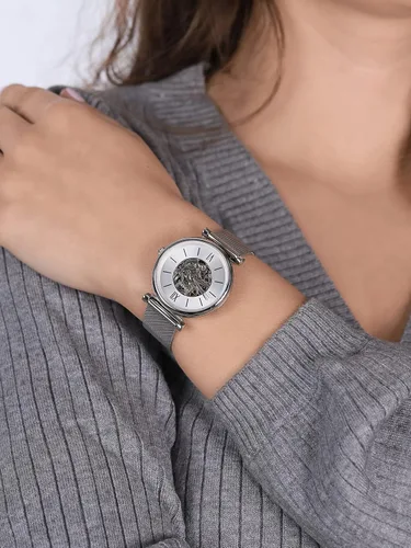 Vista 7 de Fossil Womens Watch Carlie 35mm case Size Automatic Movement Stainless Steel Mesh Strap