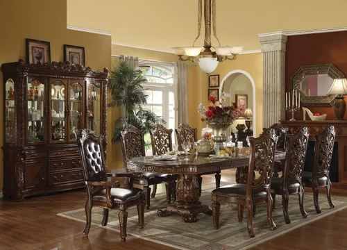 Vista 2 de Acme Vendome - Juego de comedor informal con mesa de comedor, silla auxiliar y sillón
