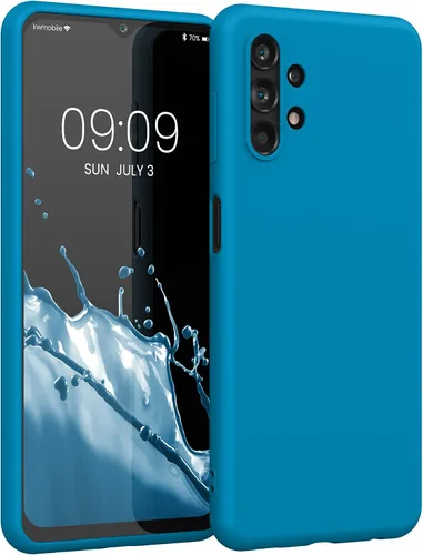 Vista 93 de kwmobile Funda compatible con Samsung Galaxy A12 - Funda protectora de silicona TPU suave y delgada - Azul Báltico