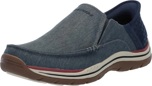 Vista 10 de Skechers USA Expected - Zapatos sin cordones de lona Cayson Moc Toe para hombre
