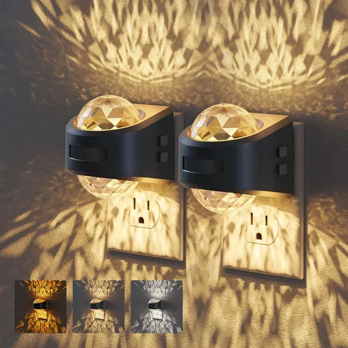 Vista 16 de JandCase - Luces nocturnas enchufables a la pared, proyector de estrellas