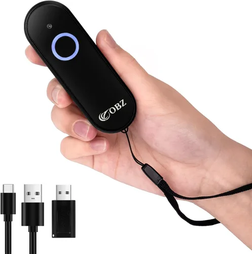 Vista 9 de OBZ Escáner de código de barras Bluetooth 2D con pantalla LCD grande de 2.4 pulgadas, inalámbrico 3 en 1 y Bluetooth y USB, escáner de imagen