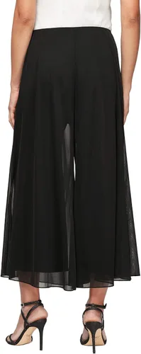 Vista 2 de Alex Evenings Pantalón de vestir de pierna recta para mujer para madre de la novia, elegante traje de fiesta (tallas pequeñas y regulares)