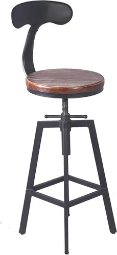 Vista 7 de Juego de mesa de bar y taburete de bar de 5 piezas, industrial rectangular, para comedor, pub, bar, escritorio y encimera de cocina, taburete