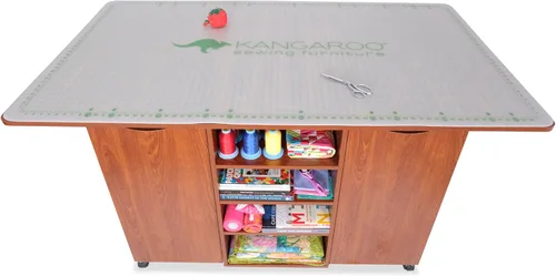 Vista 17 de Kangaroo Kookaburra Mesa de corte – Estación de trabajo grande de costura, acolchado y manualidades con superficie expandible de 70 x 40 pulgadas