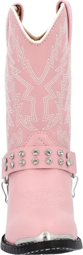 Vista 3 de Durango Botas vaqueras Lil' N Chrome para niña Rosado brillante