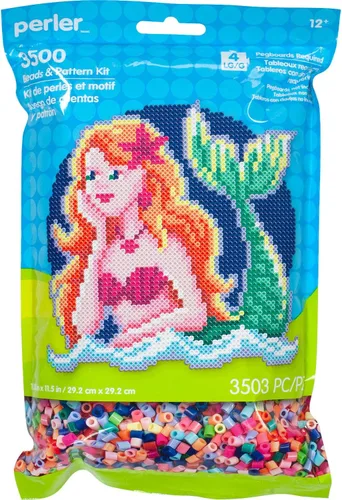 Vista 5 de Perler Tyrannosaurus Rex Pattern Bag Beads Kit, 3500pcs, Dino