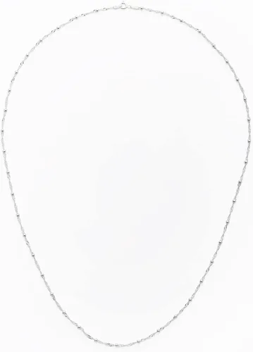 Vista 2 de Tienda Essentials Sterling Silver Singapore Bead Chain Station Necklace