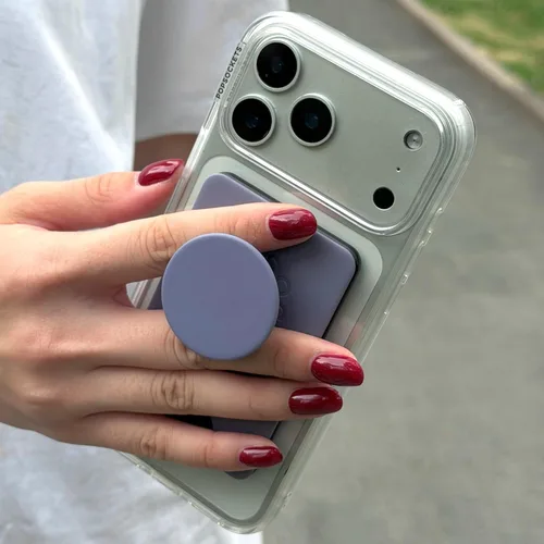 Vista 6 de PopSockets - Cartera para teléfono MagSafe con agarre, color bígaro Azul lavanda oscuro