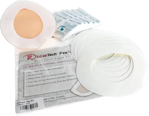 Vista 2 de DressTech Proform Crossdresser - Formas de silicona rellenas de gel, forma mejorada, cintas adhesivas incluidas