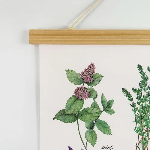 Vista 3 de XIAOAIKA Póster de hierbas aromáticas para pared, impresiones artísticas HD vibrantes y coloridas, estilo rústico de hierbas, póster para colgar