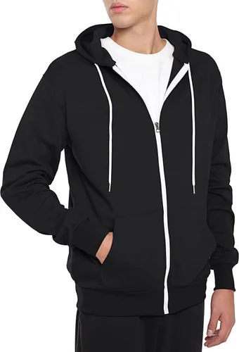 Vista 5 de Ohoo Sudadera con capucha ligera con cremallera y bolsillos, de manga larga, con cremallera completa