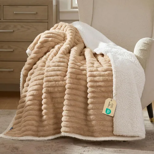 Vista 16 de Bedsure ComfyFleece® - Mantas impermeables para perros pequeños Crema