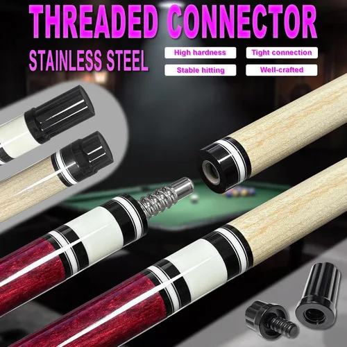 Vista 3 de HomeSeason Pool Cue Stick 58" Professional Billiard Canadian Maple Pool Stick with Leather Case & 13mm Tip, 18/19/20/21oz for Adults Pro Player 18oz