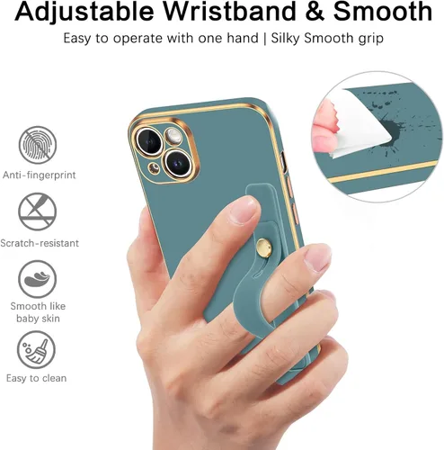 Vista 4 de VENINGO Funda 14 Plus, TPU suave y delgada con pulsera ajustable, resistente a los arañazos, a prueba de golpes, funda protectora para 14 Plus 6.7