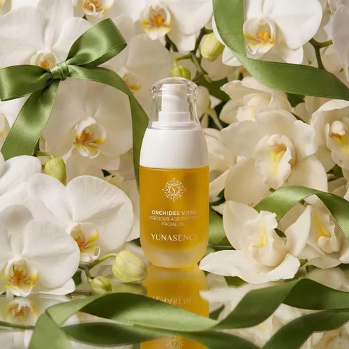 Vista 9 de YUNASENCE ORCHIDEE VITAE - Suero de aceite facial antienvejecimiento orgánico precioso, aceite facial con flor de orquídea, argán, maracuja, papaya