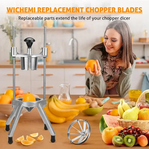 Vista 2 de Cuchilla cortadora de frutas de acero inoxidable desmontable y afilada para frutas, manzanas, peras, naranjas, pitaya, limón, etc., ahorro de mano