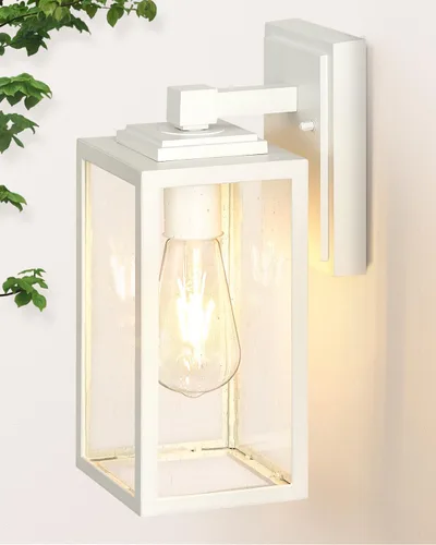 Vista 18 de VIANIS Luces de Pared para Exteriores, Luces de Porche Linterna para Exteriores, Accesorios de Iluminación para Exteriores Impermeables Negros