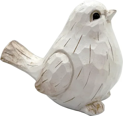 Vista 7 de Nueva figura de pájaro azul, figura de ave regordeta de cerámica, decoración de estatua de pájaro de animales de cabaña para decoración del jardín