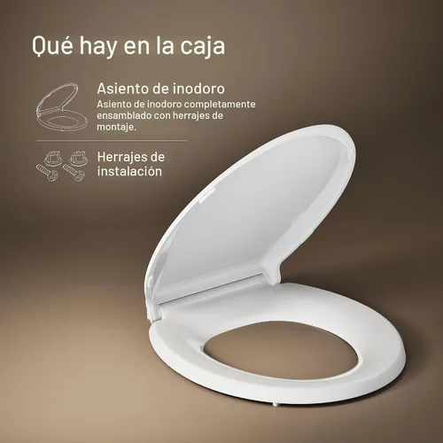 Vista 11 de KOHLER 4639-RL-0 Cachet ReadyLatch Asiento de inodoro redondo con cierre suave, color blanco