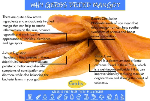 Vista 2 de Frutas secas GERBS, Top 14 libres de alergia alimentaria, sin sulfuro, sin conservantes, sin OMG, vegano Unsulfured, No Artificial Additives