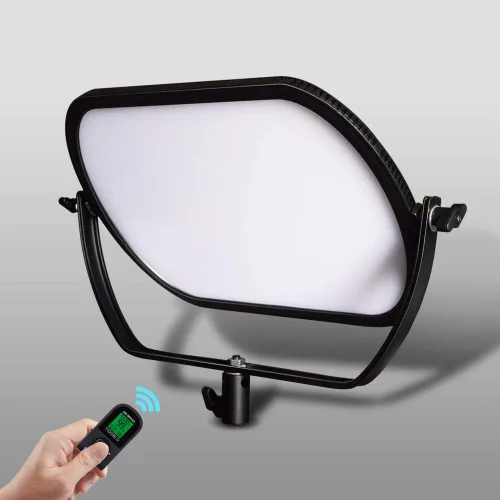 Vista 8 de Iluminación LED profesional bicolor delgada de estudio, luz ultradelgada de estudio con borde de estudio, luz vertical