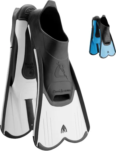 Vista 8 de Cressi - Aletas de bolsillo cortas de pie completo para natación o entrenamiento en la piscina y en el mar - Ligeras: fabricadas en Italia