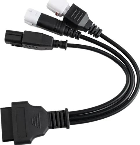 Vista 5 de Cable de adaptadores de motocicleta 16Pin hembra a 3 4 6pin macho OBDII herramienta de diagnóstico de motocicletas Cable de diagnóstico