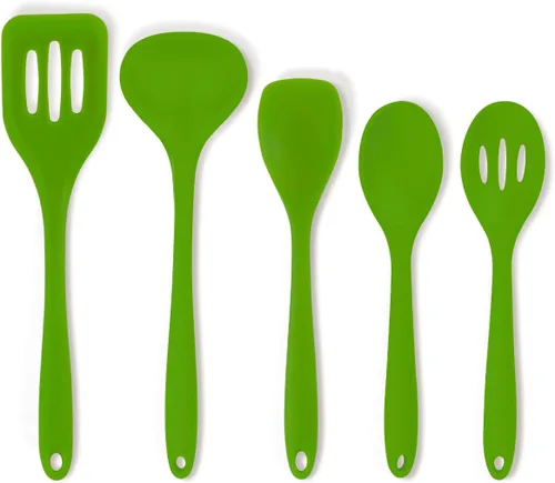 Vista 9 de Better Houseware Juego de utensilios de cocina de silicona, 5 piezas, color azul