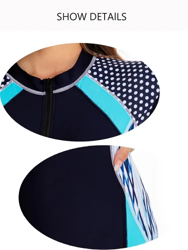 Vista 4 de JesyLuco Traje de baño de una pieza sin mangas para mujer, con cremallera frontal, traje de baño con control de abdomen