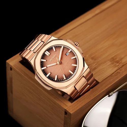 Vista 4 de BUREI Men Watches Gifts for Men Fashion Stainless Steel Analog Quartz Waterproof Watches for Mens