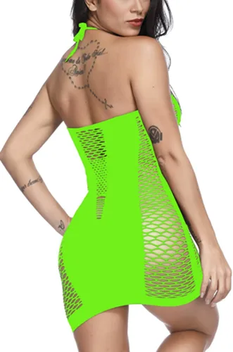 Vista 6 de Lencería sexy para mujer, babydoll de malla, mini vestido camisola