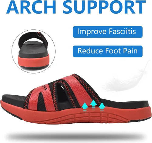 Vista 3 de COFACE Sandalias de recuperación deportiva para hombre, fascitis plantar, suaves, ligeras, ortopédicas