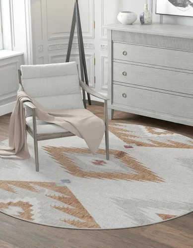 Vista 8 de Unique Loom Eco Southwestern Collection - Alfombra Winslow (rectangular 2 pies 0 pulgadas x 3 pies 0 pulgadas, marfil/gris)